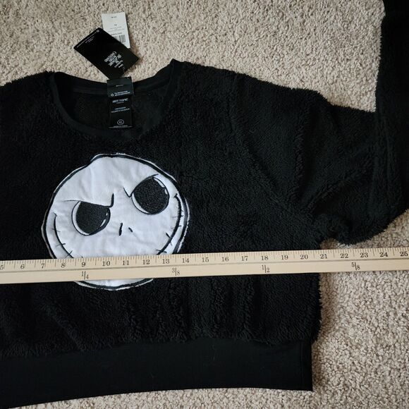 The Nightmare Before Christmas Jack Zero Pajama Crop Top Womens XL Sherpa Black - Picture 8 of 11